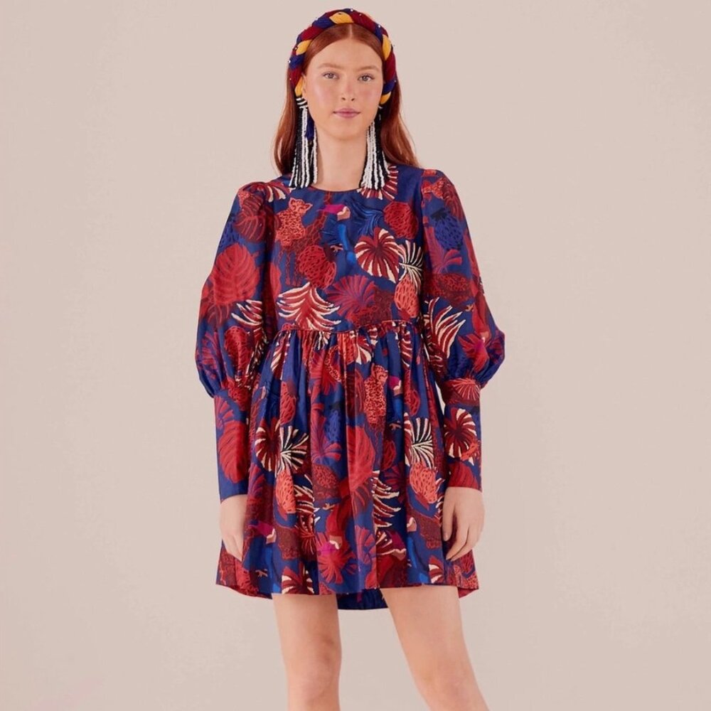 Farm Rio Animals Tapestry Mini Dress - Picture 2 of 15